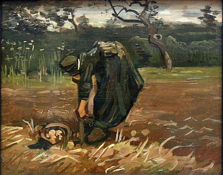 Vincent Van Gogh Peasant Woman Digging Up Potatoes china oil painting image